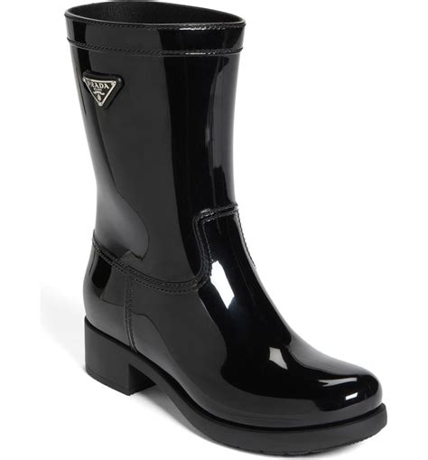 prada rubber rain boots